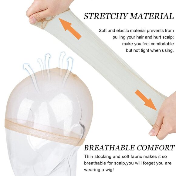 2 HD Wig Cap for Lace Front Wig Stocking Stretchy Wig Caps for Women - Picture 3 of 6